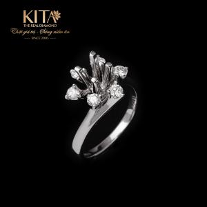 Vỏ Nhẫn Kim Cương Vàng Trắng